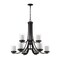 Z-Lite Willow 9 Light Chandelier, Matte Black, Inner White & Outer Clear 426-9-MB - alternate 3